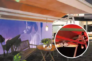 冬の夜でも快適に！ヒーター搭載＆照明