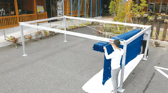 3. テント天幕の取付け