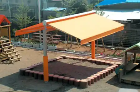 ダブルバーネの鉄骨フレームに設置イメージ