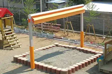 ダブルバーネの鉄骨フレームに設置イメージ